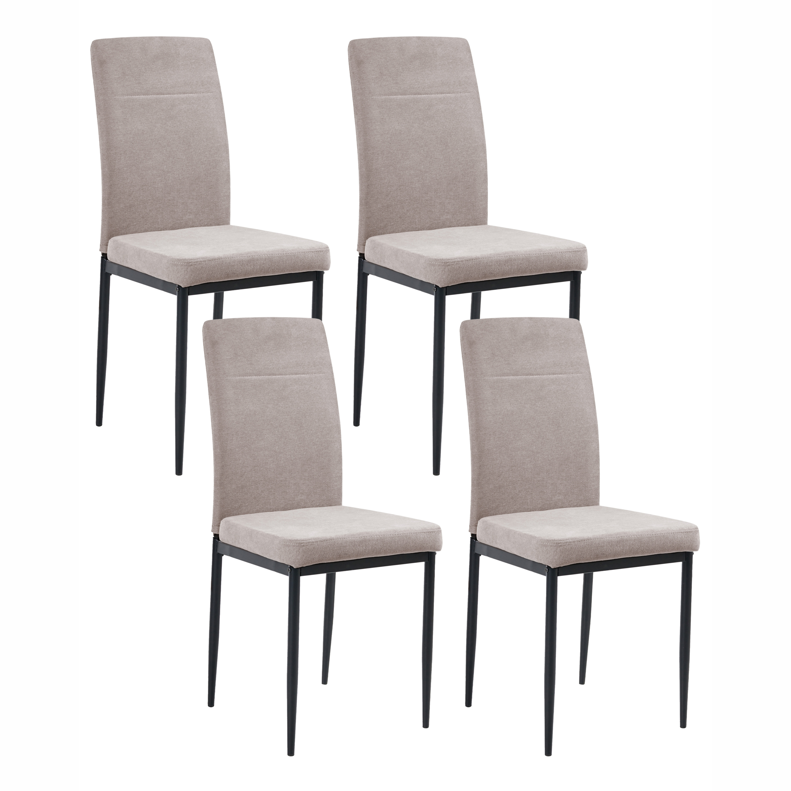 Set med 4 matstolar RINER Taupe