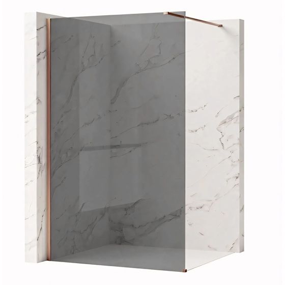 REA Duschvägg Flexi Grey 110 Borstad Koppar, 120x110x195cm