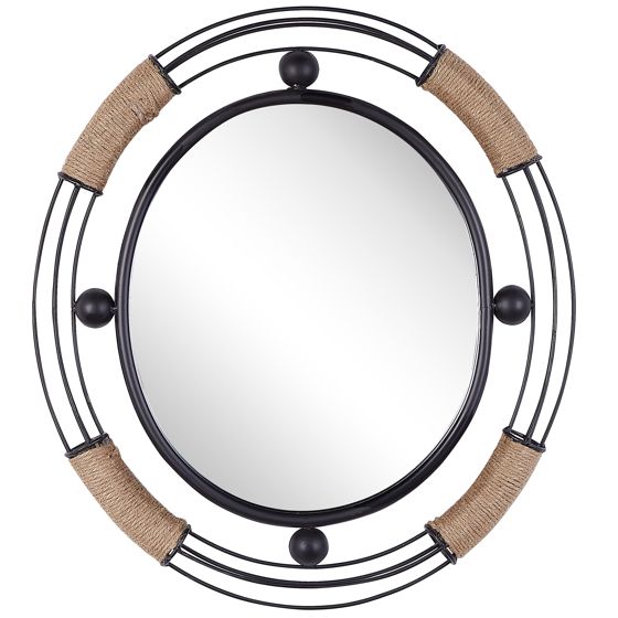 Väggspegel MOULINS 50 cm 55 cm Metall Svart