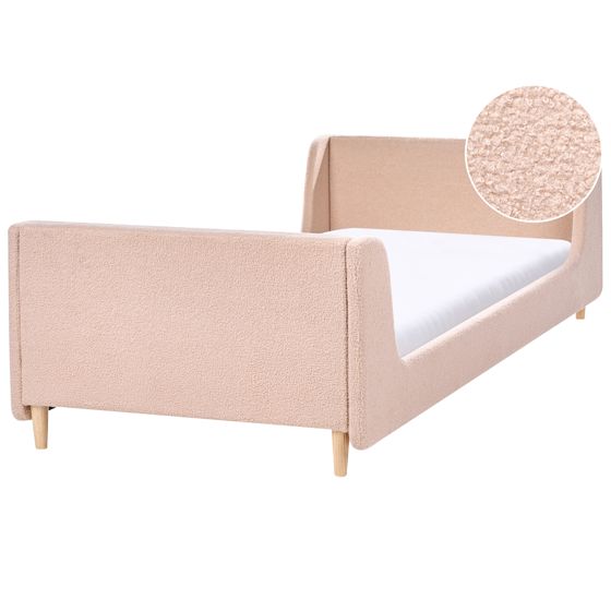 Barnsäng Bouclé LAYE 90 x 200 cm Beige
