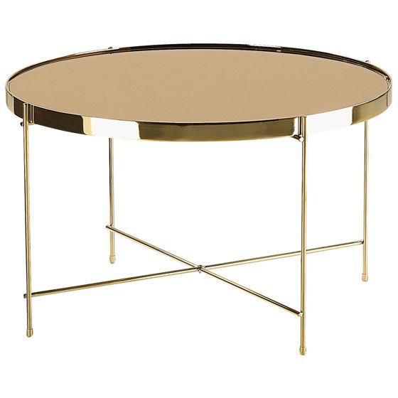 Soffbord LUCEA Härdat glas Guld