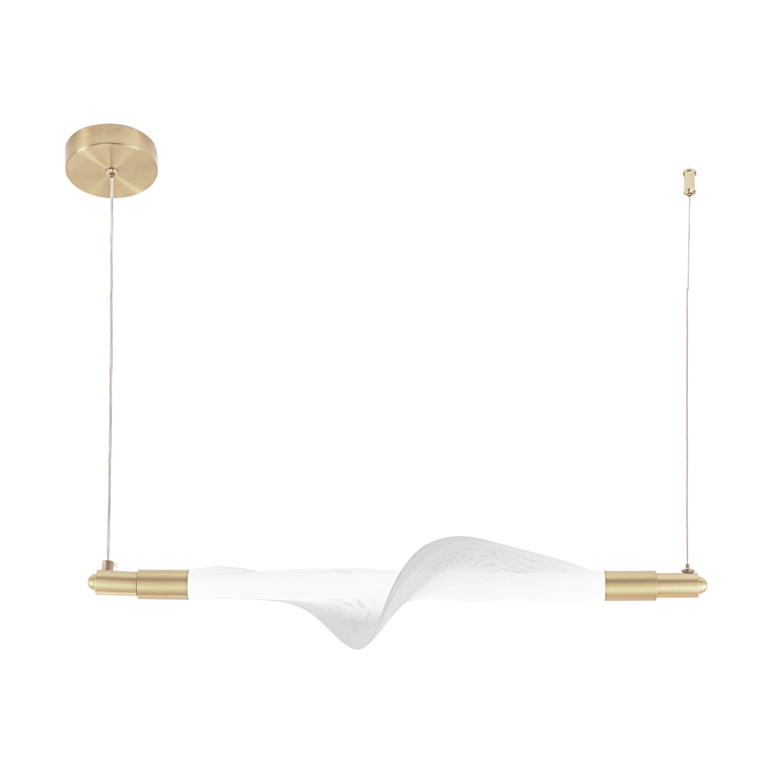 TOOLIGHT hängande taklampa LED G011-CP LINE Vit/Guld 62x62x103cm
