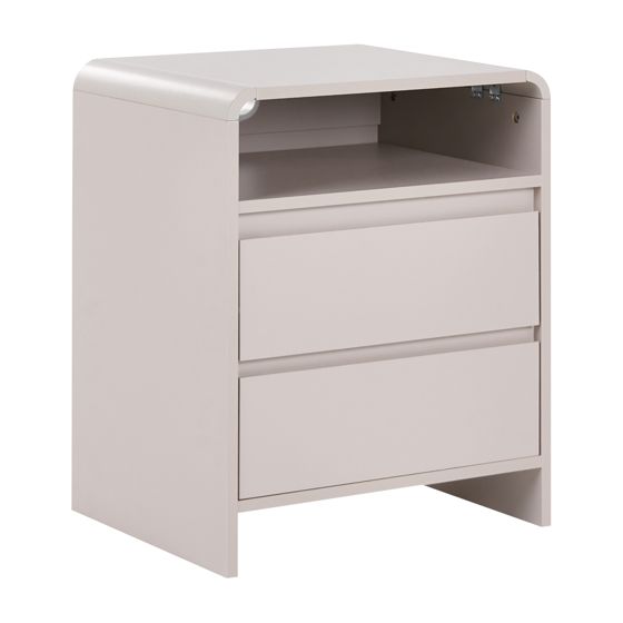 Sängbord med 2 förvaringslådor DORRIGO Ljusbeige