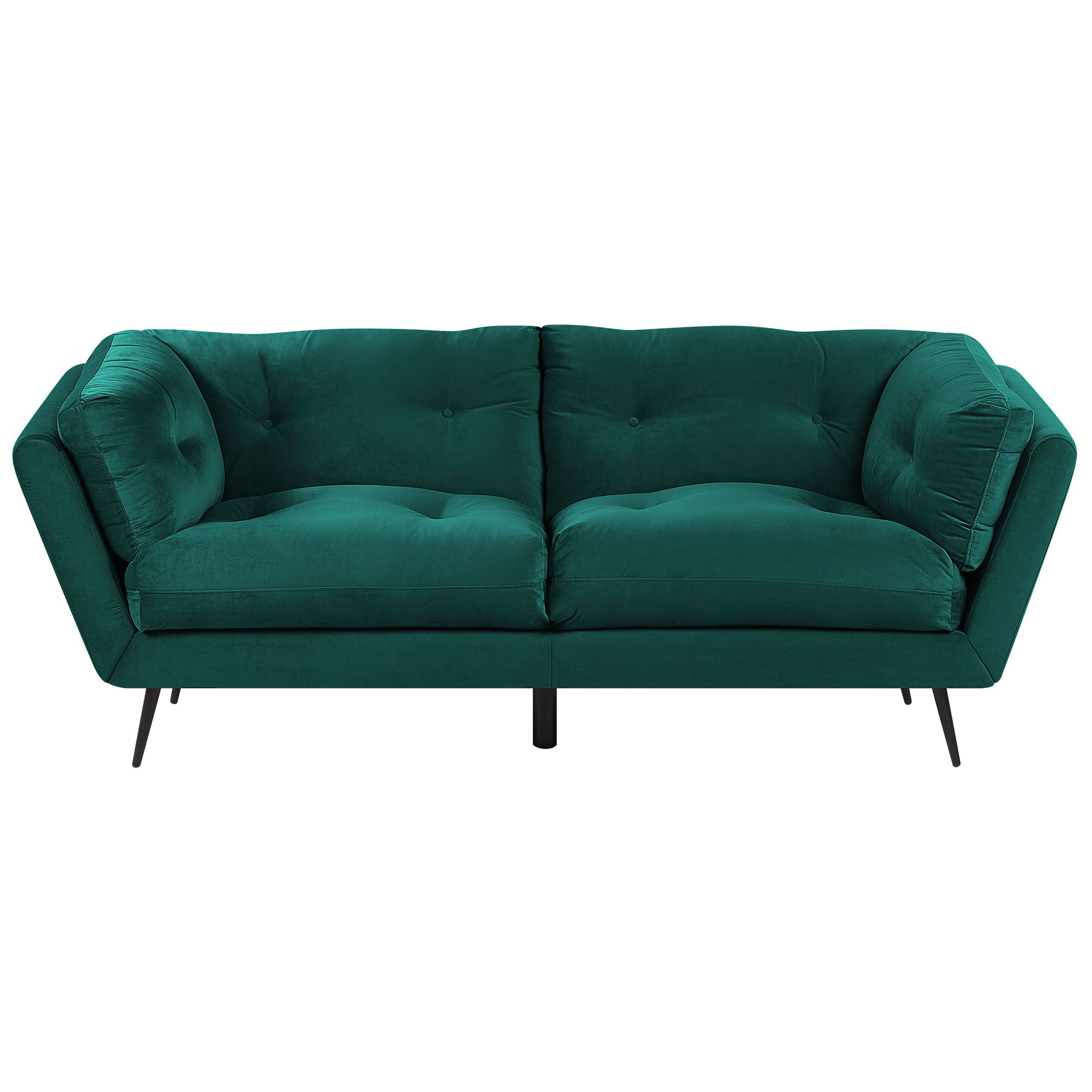 Soffa 3-sits LENVIK Sammet Smaragdgrön