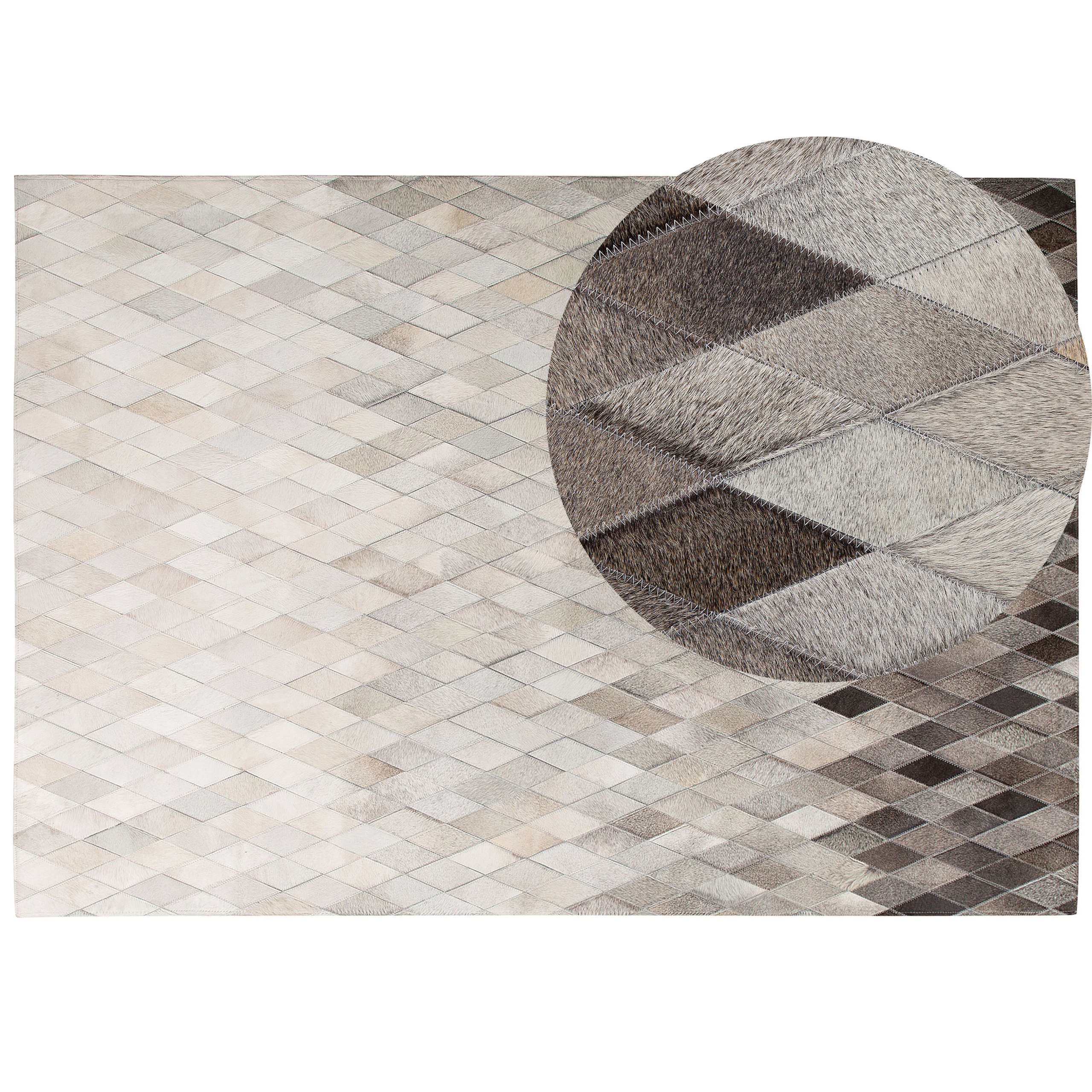 Matta MALDAN Beige 160 x 230 cm Läder