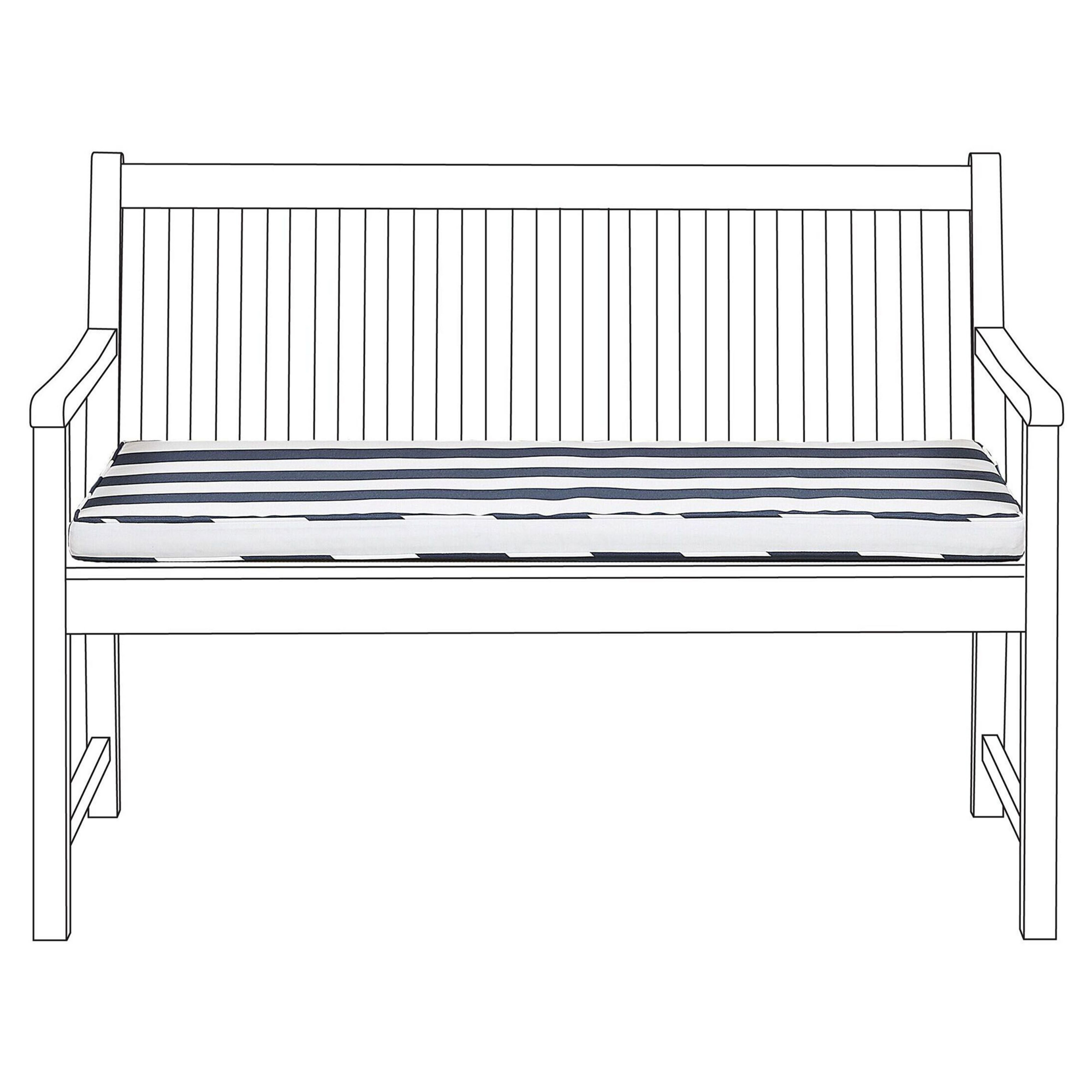 Sittdyna för bänk VIVARA 112 x 54 cm Marinblå