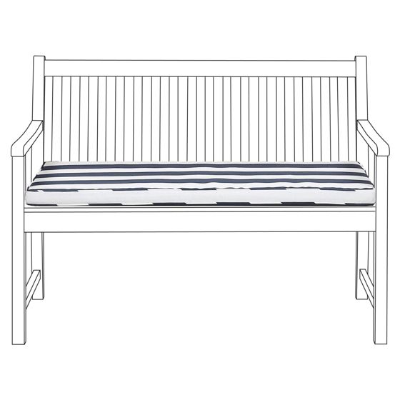 Sittdyna för bänk VIVARA 112 x 54 cm Marinblå
