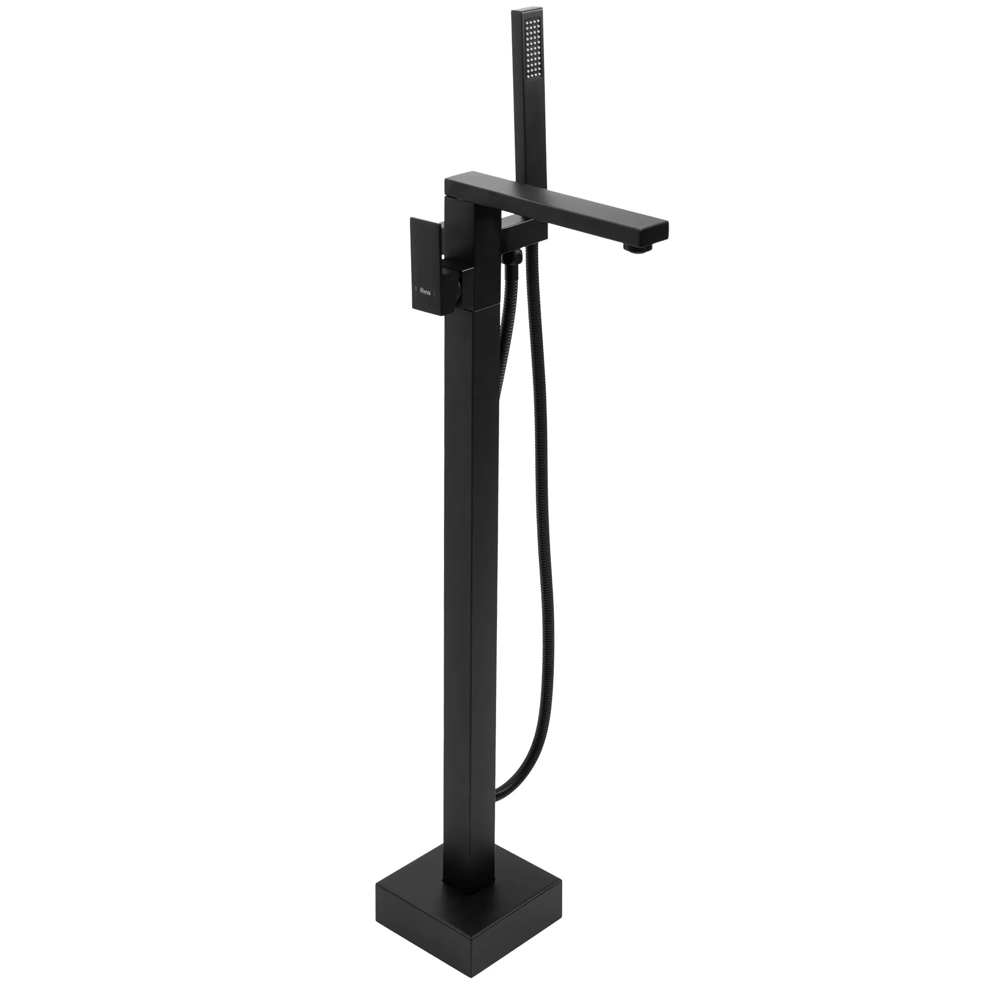 REA Golvmonterad Badkarsblandare ST005 TERY Svart, 26x15x88,5cm