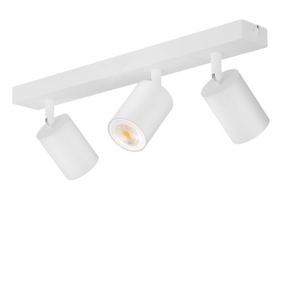 NETTLIFE 3 spotlights, max 25W GU10, vit taklampa 350° roterbar, modern för hall, vardagsrum, kök
