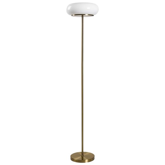 LED-golvlampa NITH med dimmer Glas Vit