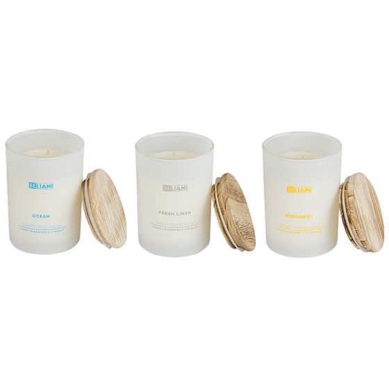 Doftljus 3-pack SIMPLICITY Sojavax Fruktiga doftnoter Friska doftnoter