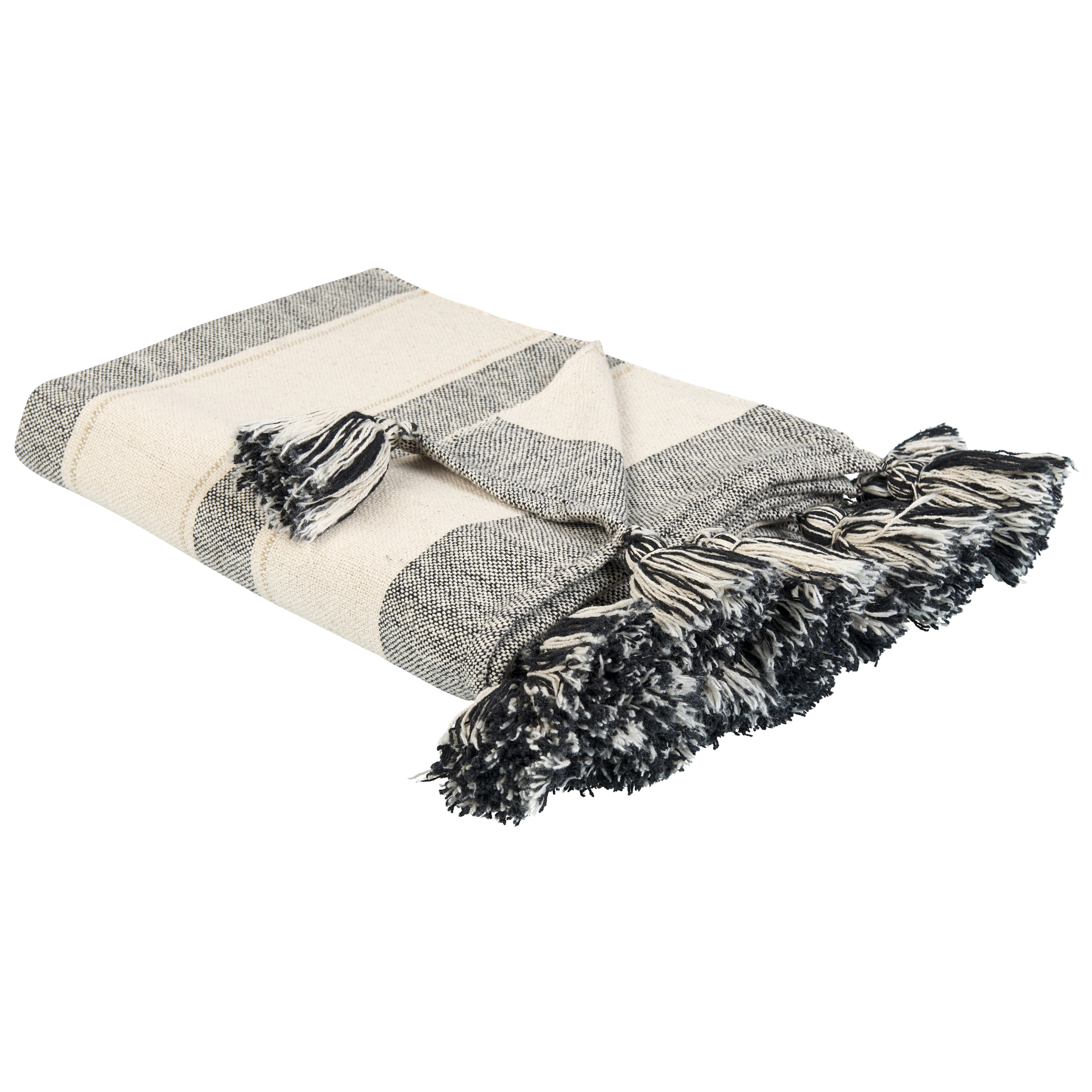 Pläd CAYIR Bomull 130 x 170 cm Beige