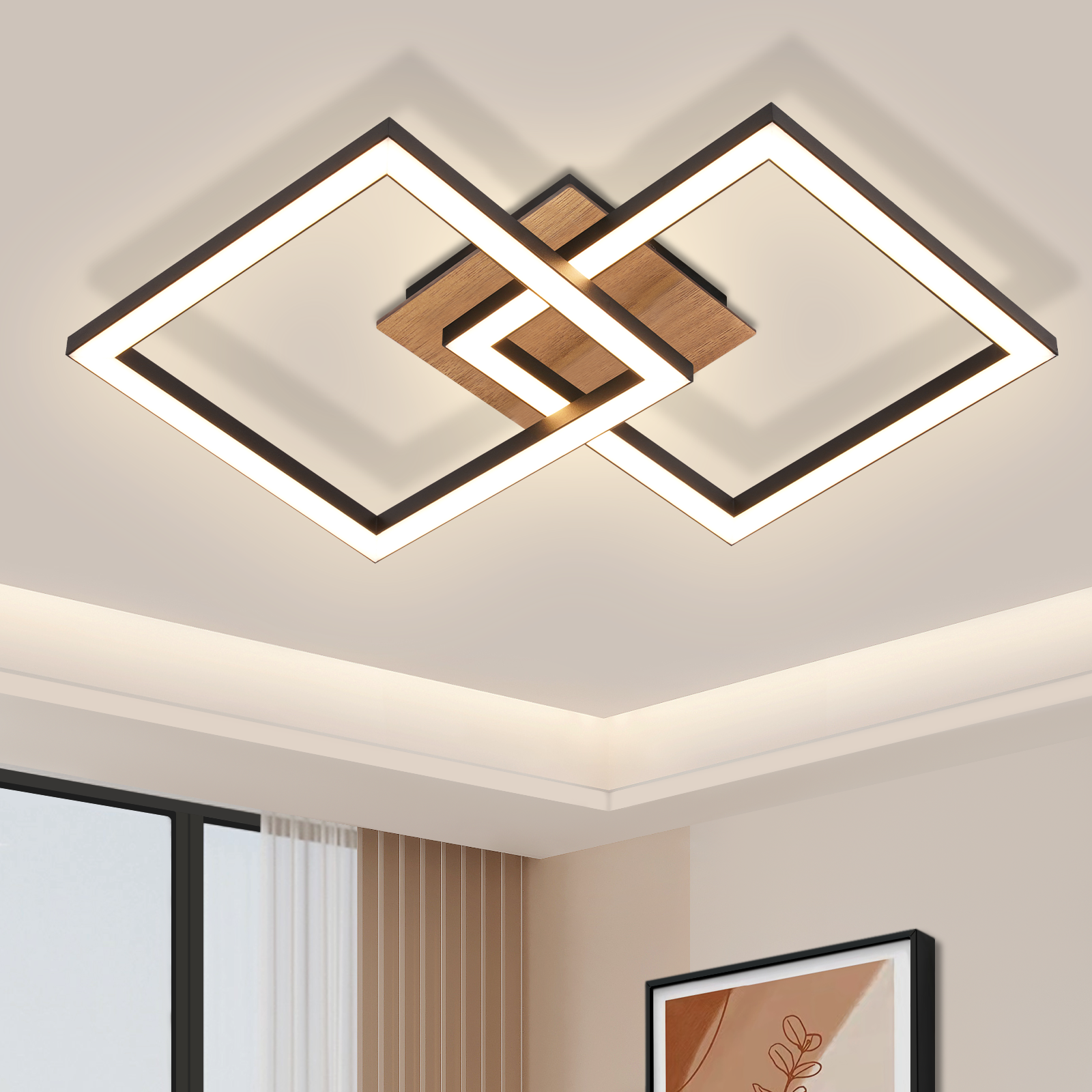 NETTLIFE LED - taklampa, svart, metall