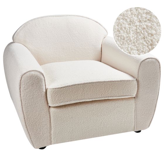 Fåtölj ELLEDE Bouclé Ljusbeige