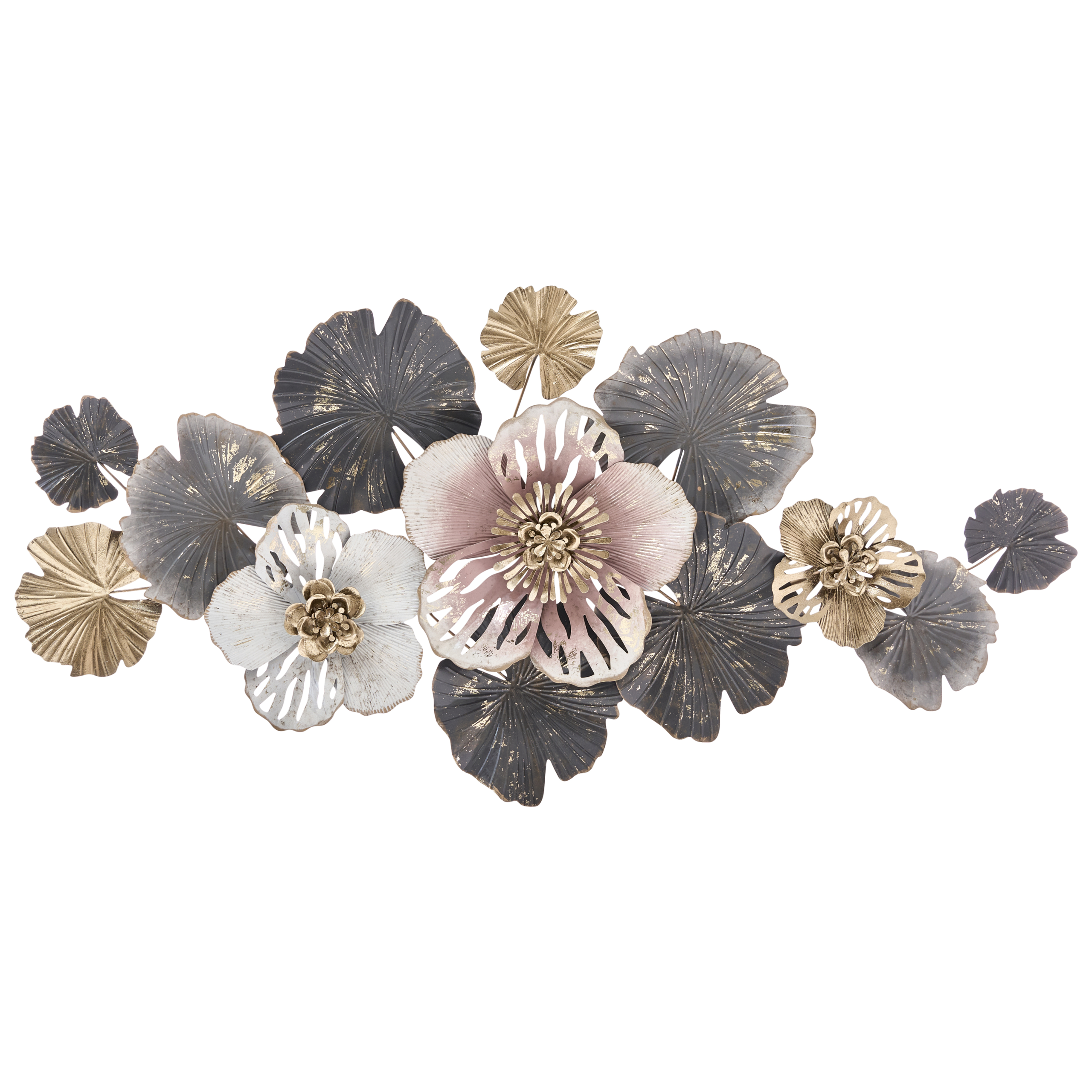Väggdekoration Blomma MOLYBDENIUM 60 cm Metall Flerfärgad