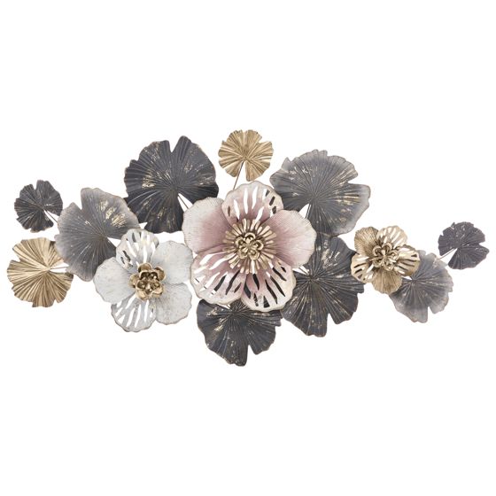 Väggdekoration Blomma MOLYBDENIUM 60 cm Metall Flerfärgad