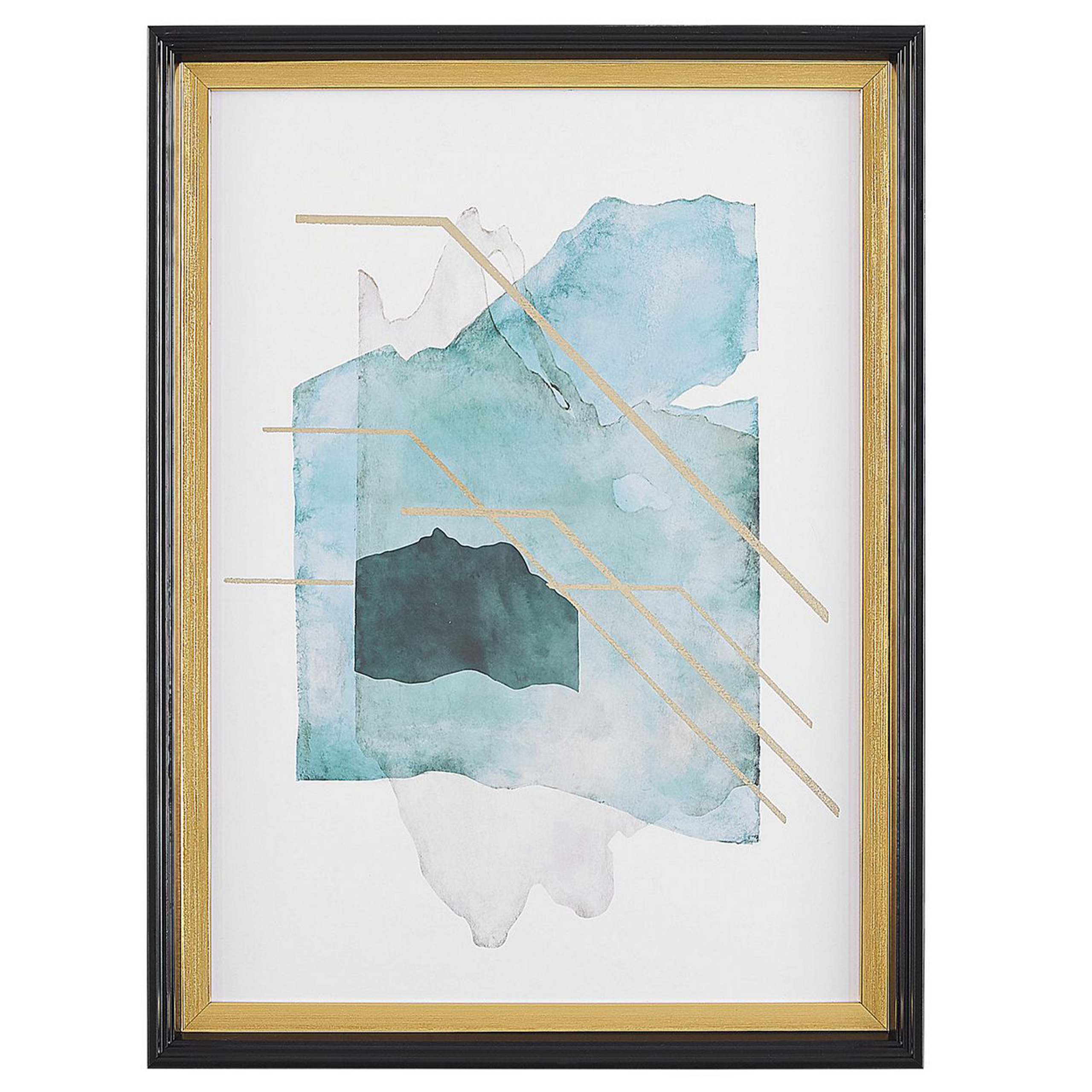 Inramat väggtryck TOUBA 30 x 40 cm Abstrakt motiv Blå