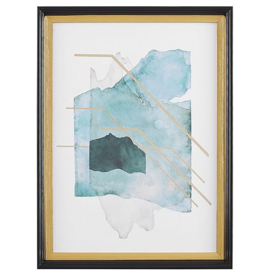 Inramat väggtryck TOUBA 30 x 40 cm Abstrakt motiv Blå
