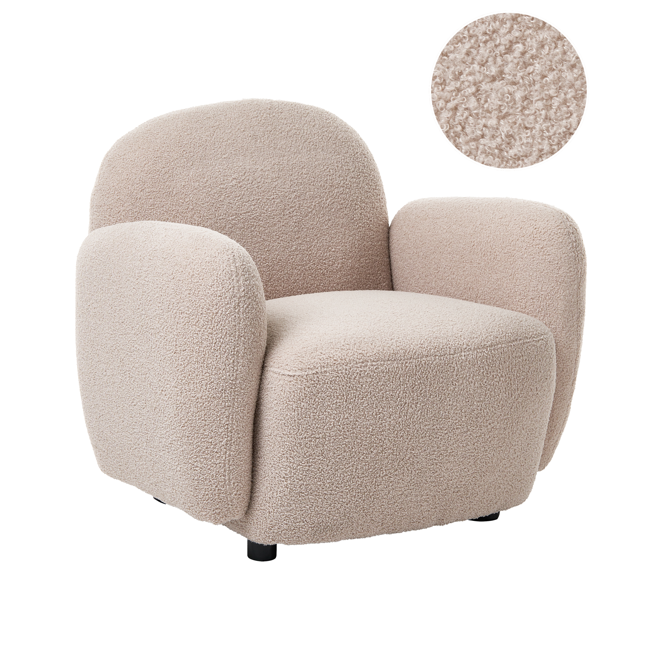 Fåtölj JULE Bouclé Beige