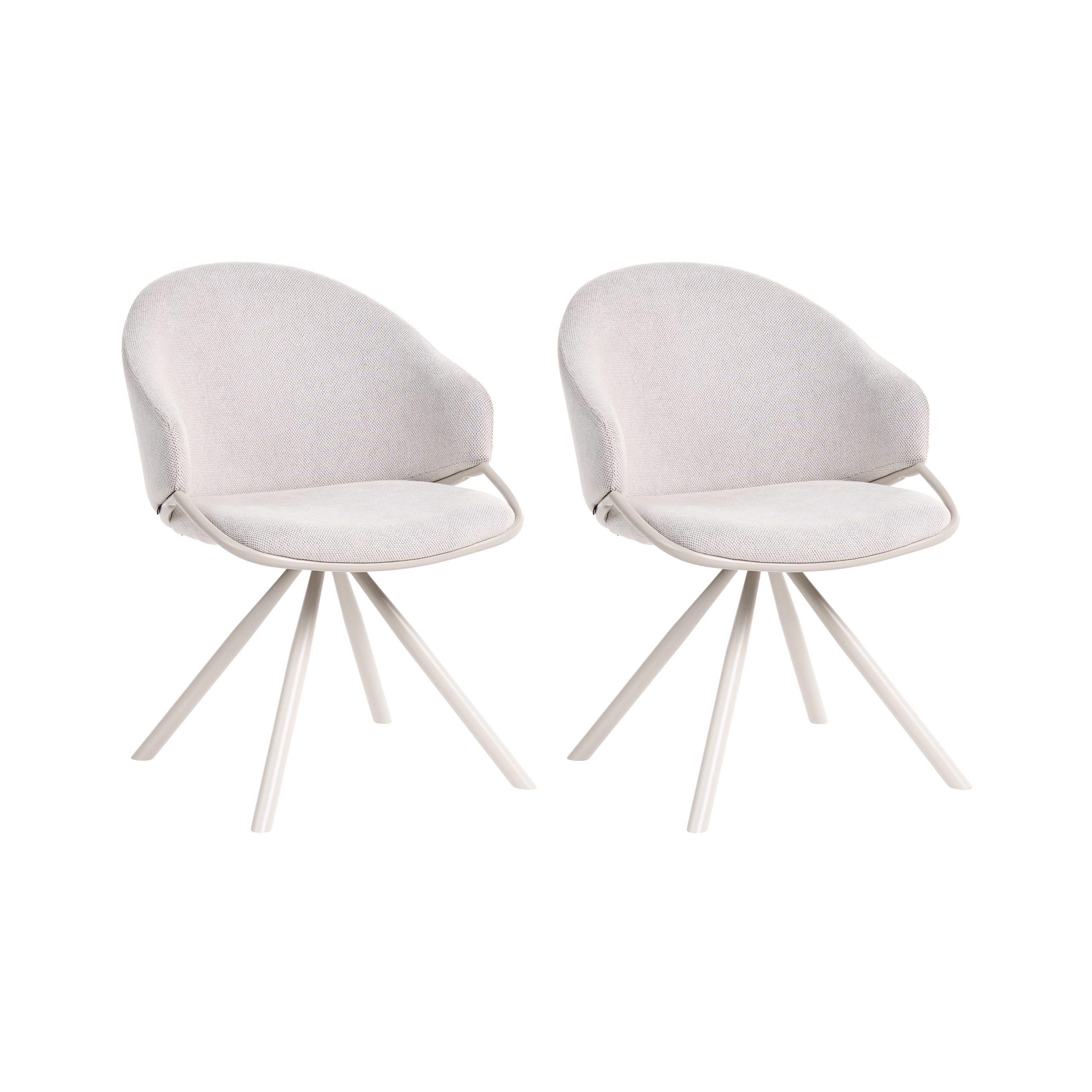 Set med 2 matstolar MYSTIC Off-White