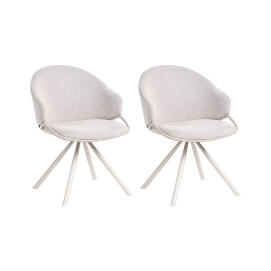 Set med 2 matstolar MYSTIC Off-White