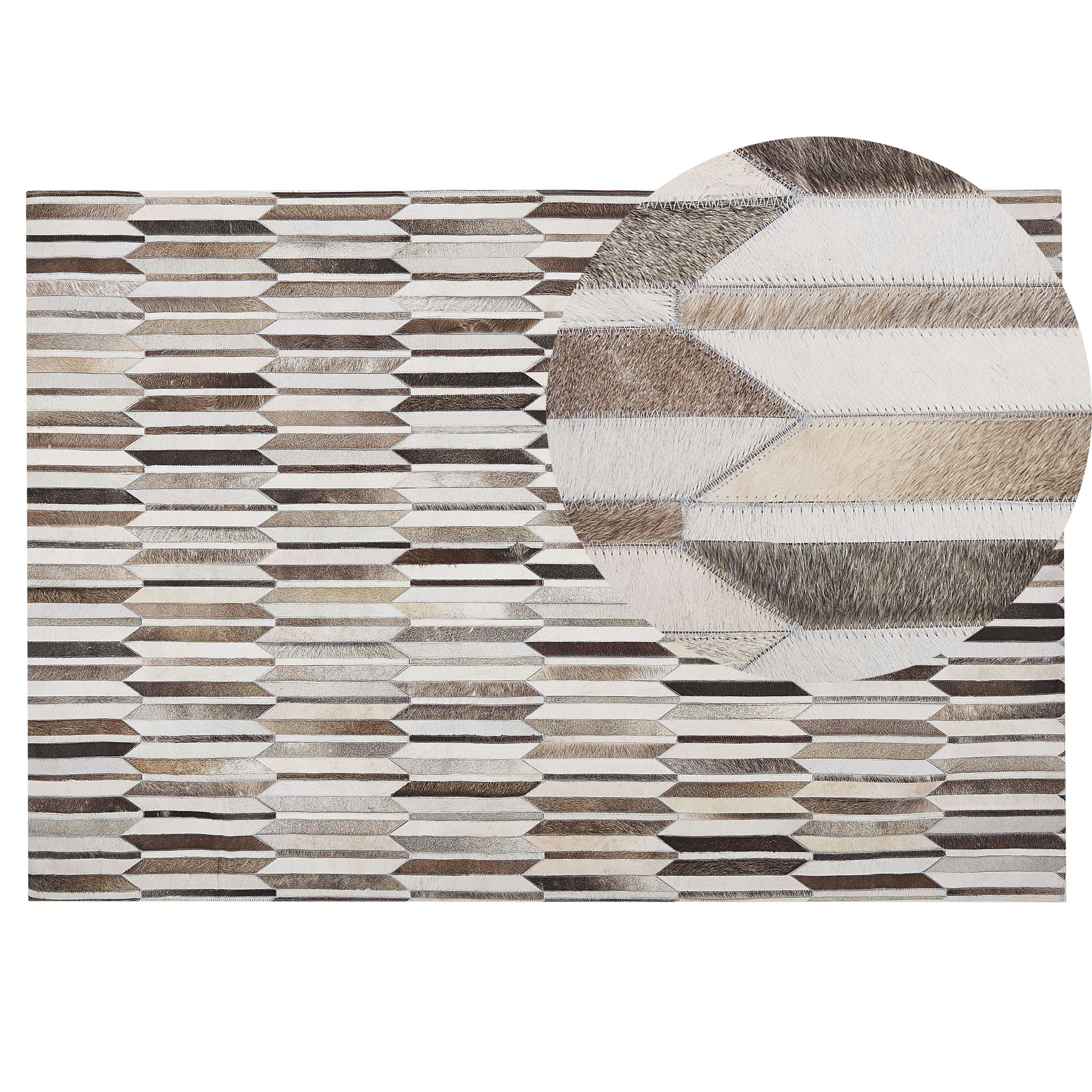 Matta KULALAR Beige 140 x 200 cm Läder