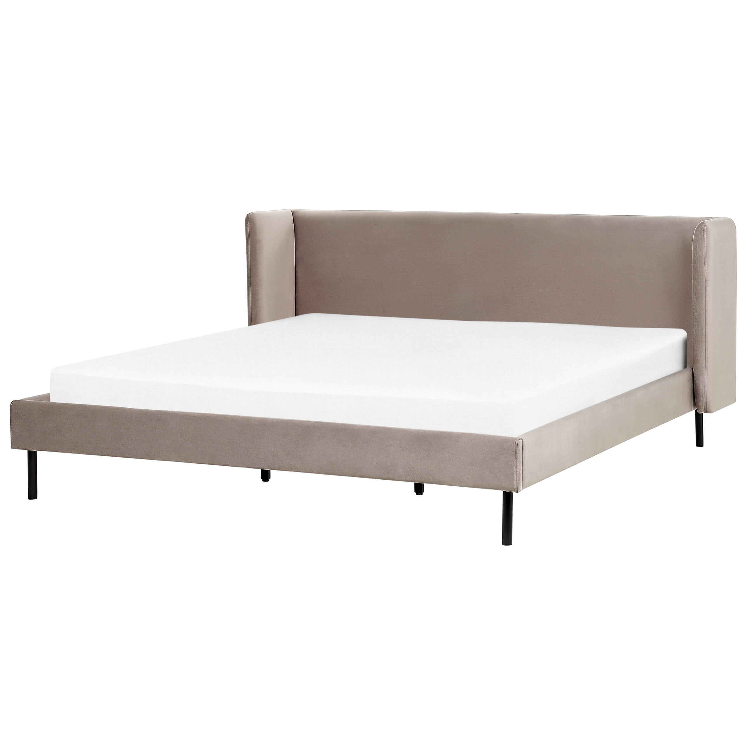 Säng med lamellram Sammet ARETTE 180 x 200 cm Taupe