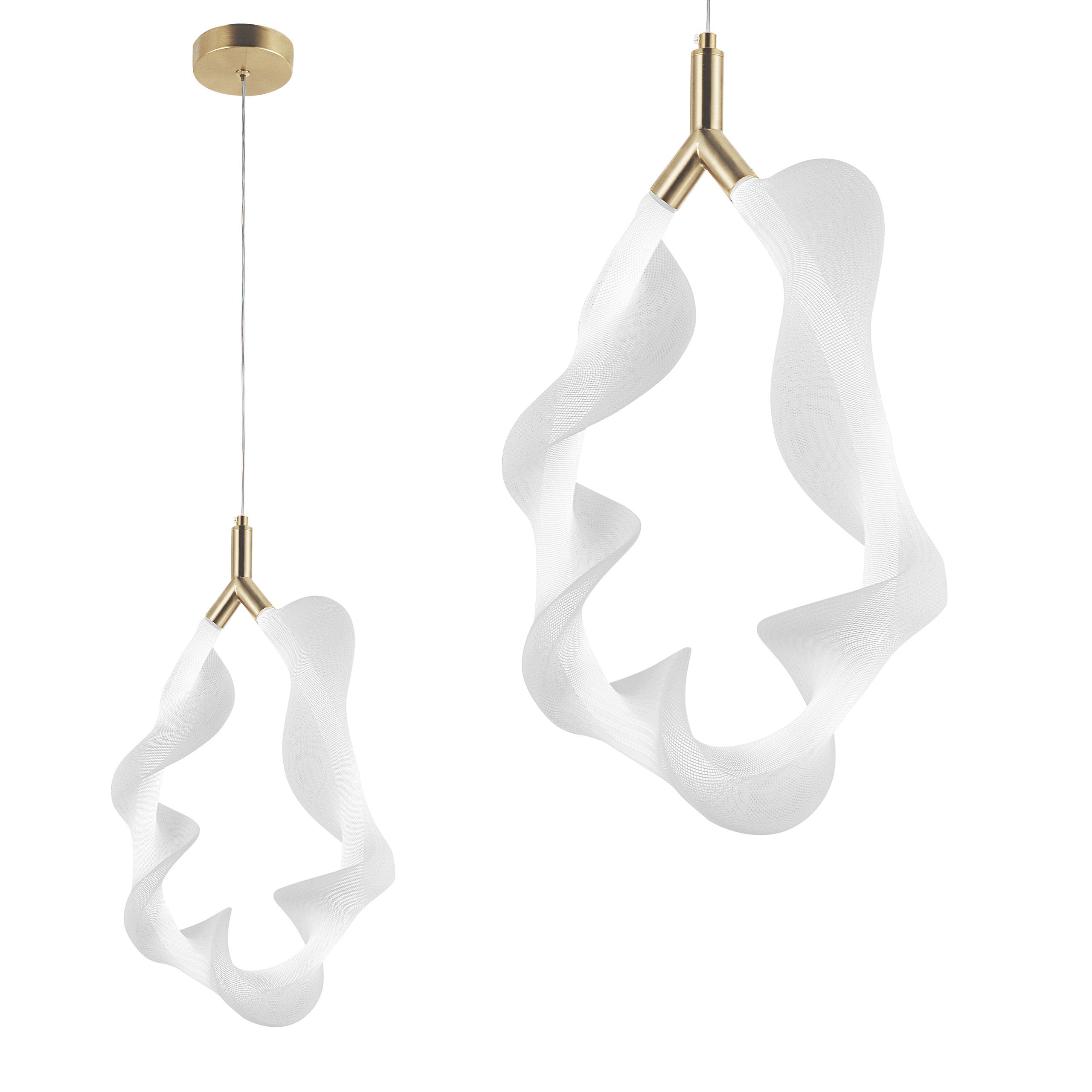 TOOLIGHT hängande taklampa LED G013-1CP Vit/Guld 40x23x40cm