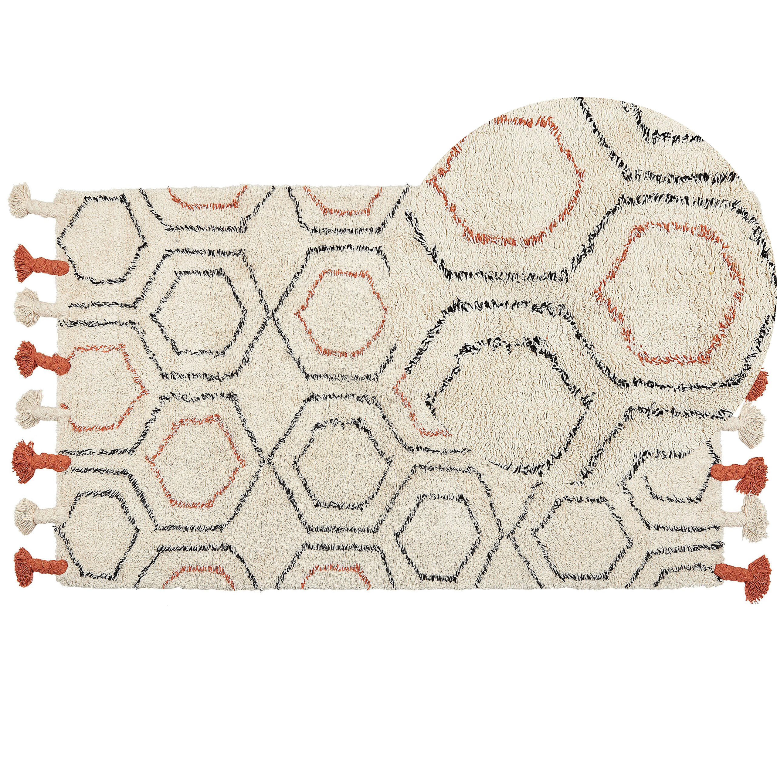 Matta HAJIPUR Beige 80 x 150 cm Bomull