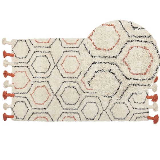 Matta HAJIPUR Beige 80 x 150 cm Bomull
