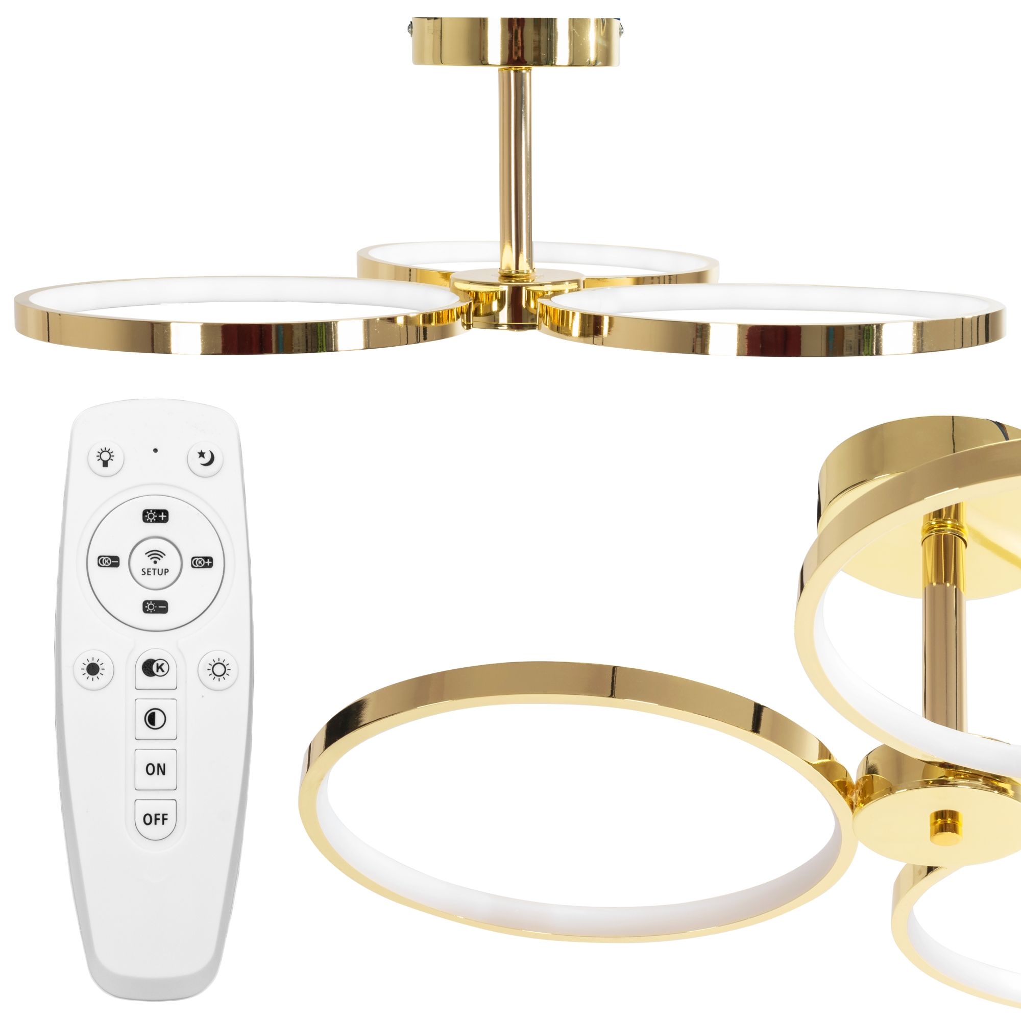 TOOLIGHT hängande taklampa APP993-C LED Guld 63x66x24cm