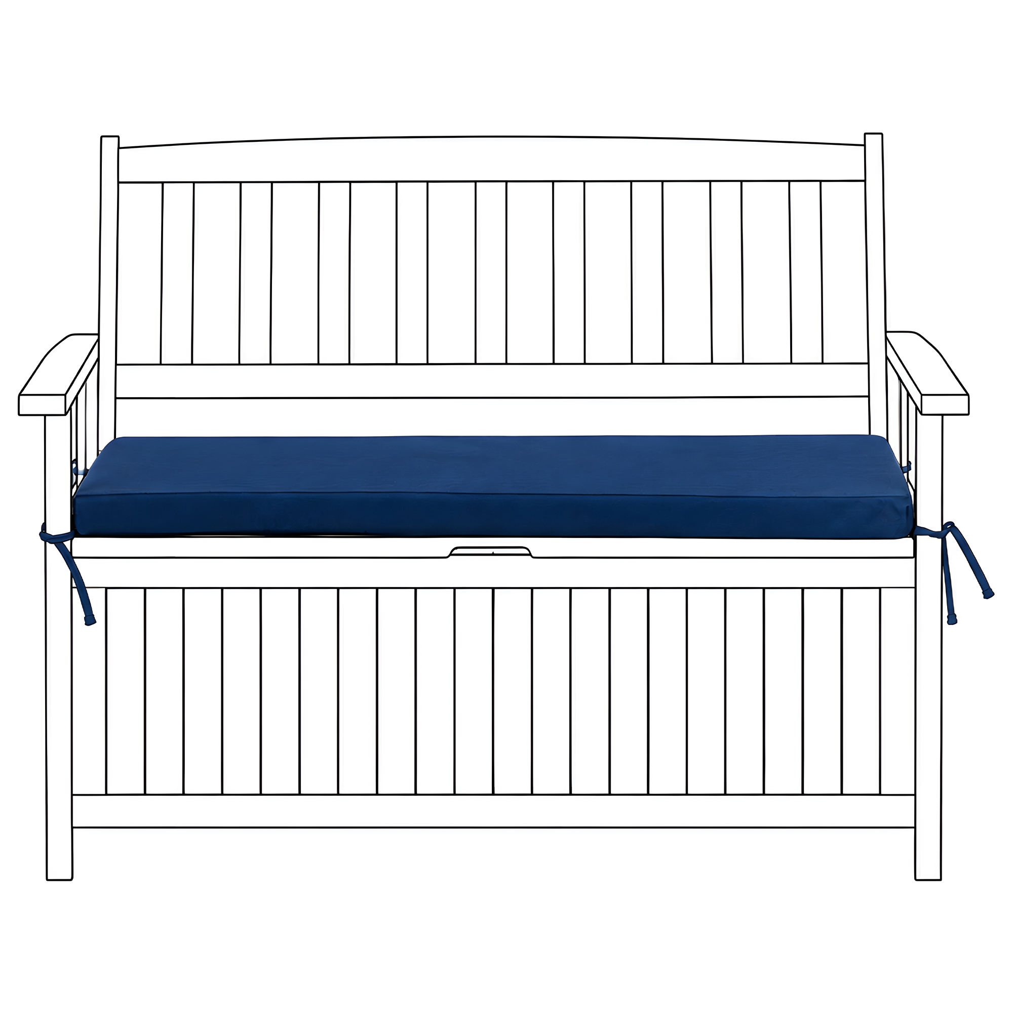 Sittdyna för bänk SOVANA 108 x 45 cm Blå