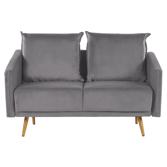 Soffa 2-sits MAURA Sammet Grå