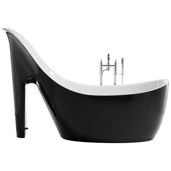Fristående badkar COCO 1800 x 800 mm Svart/ Vit