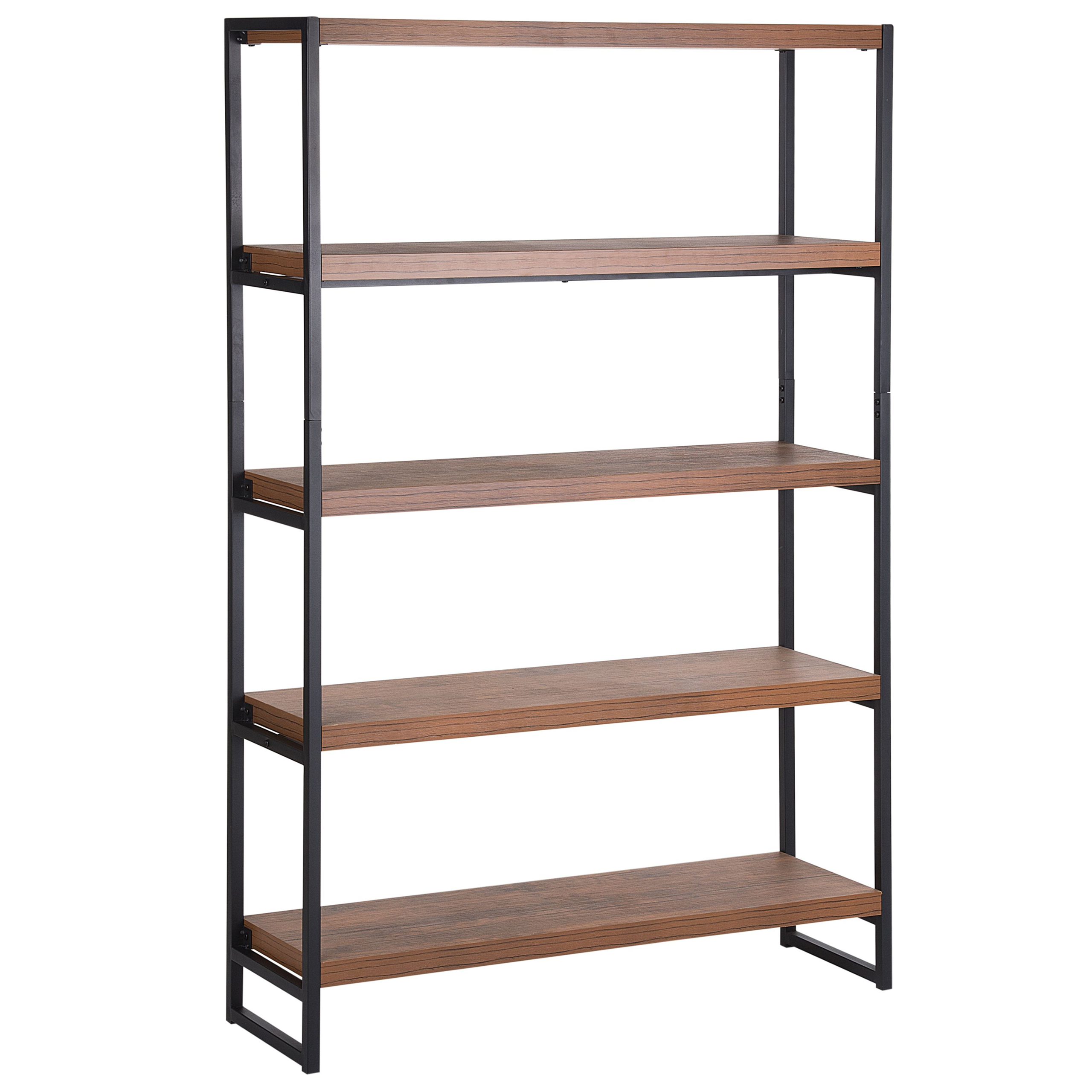 Hyllsystem med 4 hyllplan TIFTON 155 cm Mörkbrun