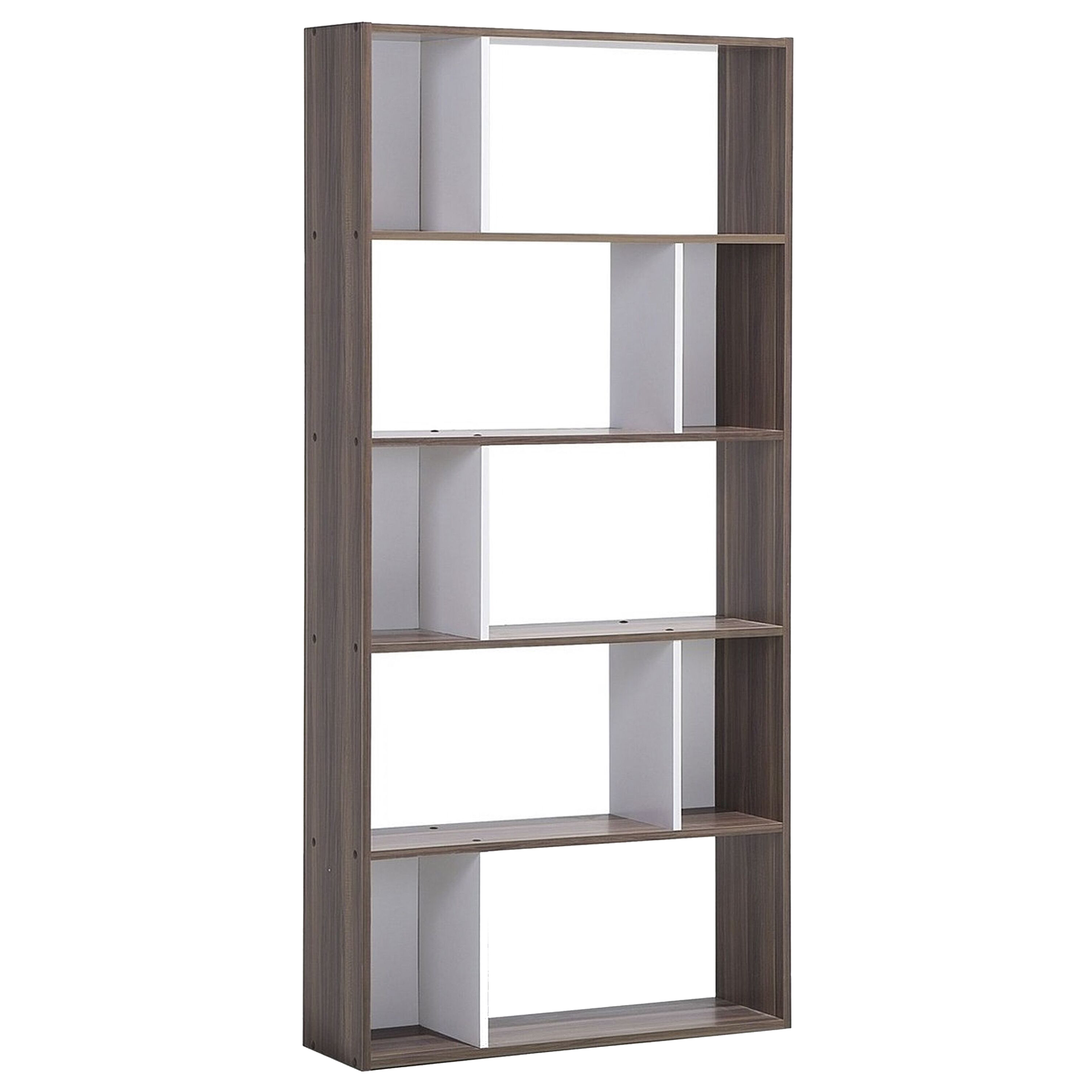 Bokhylla med 5 hyllor ORILLA 174 cm Mörkbrun