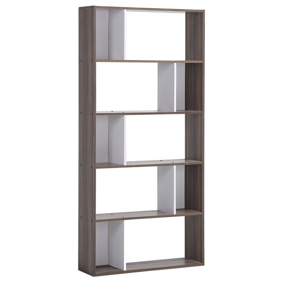 Bokhylla med 5 hyllor ORILLA 174 cm Mörkbrun