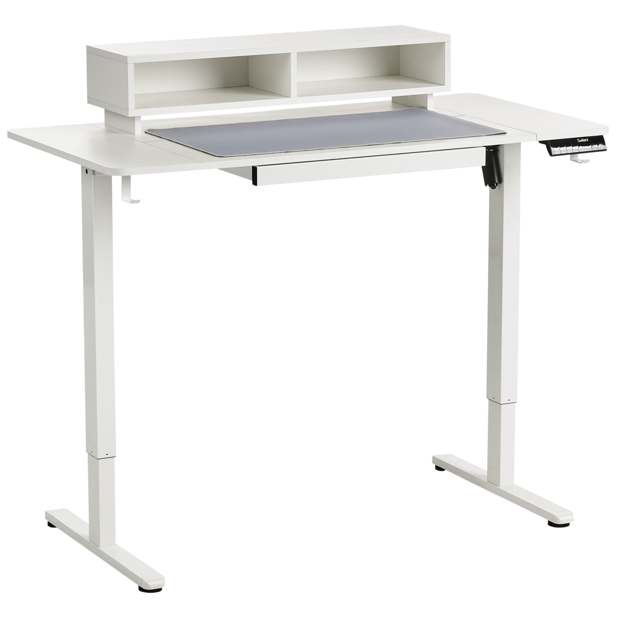 Elektriskt höj- och sänkbart skrivbord LUCAMA 120 cm 60 cm med USB-port Vit