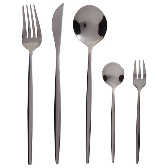 Bestickset 30-pack RIGATONI Svart