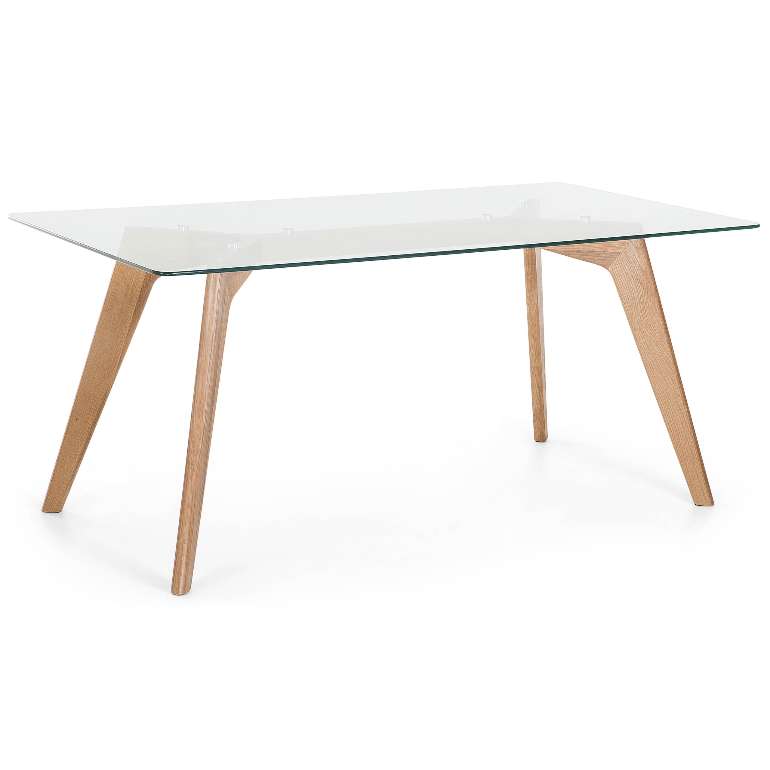 Matbord HUDSON II Transparent 180 cm 90 cm Glas