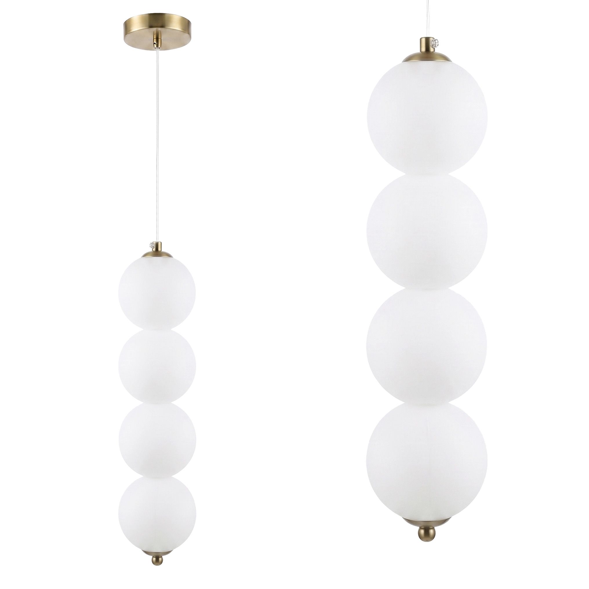 TOOLIGHT hängande taklampa LHJ118-4CP LED Borstat guld 10x10x41cm