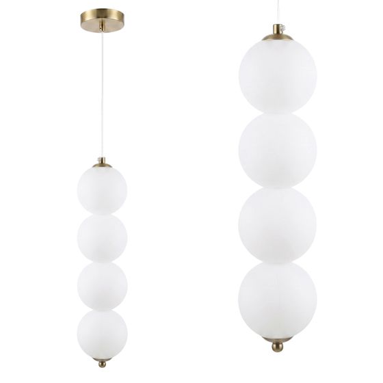 TOOLIGHT hängande taklampa LHJ118-4CP LED Borstat guld 10x10x41cm