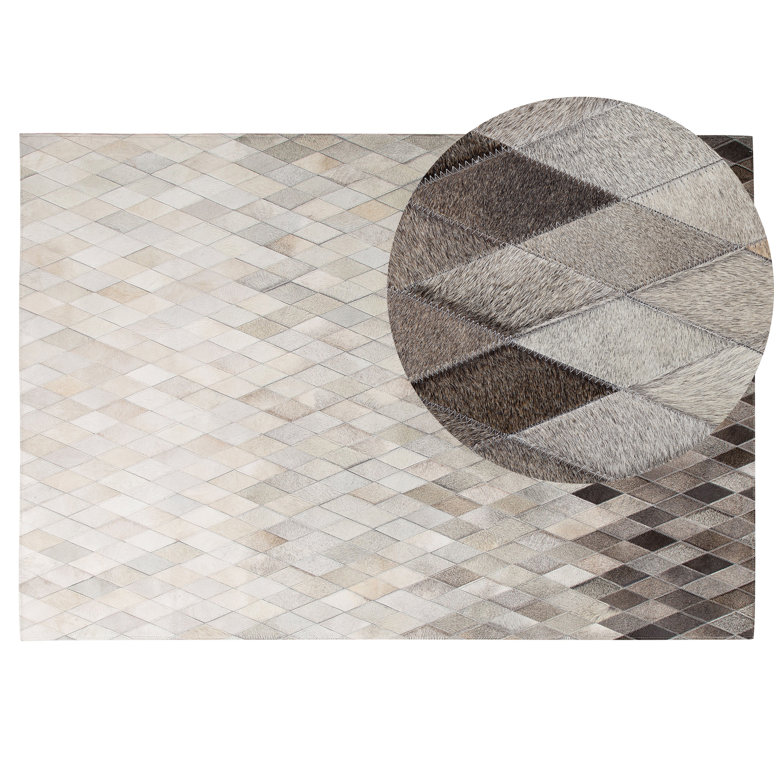 Matta MALDAN Beige 140 x 200 cm Läder