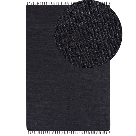 Matta SINANKOY Svart 200 x 300 cm Jute