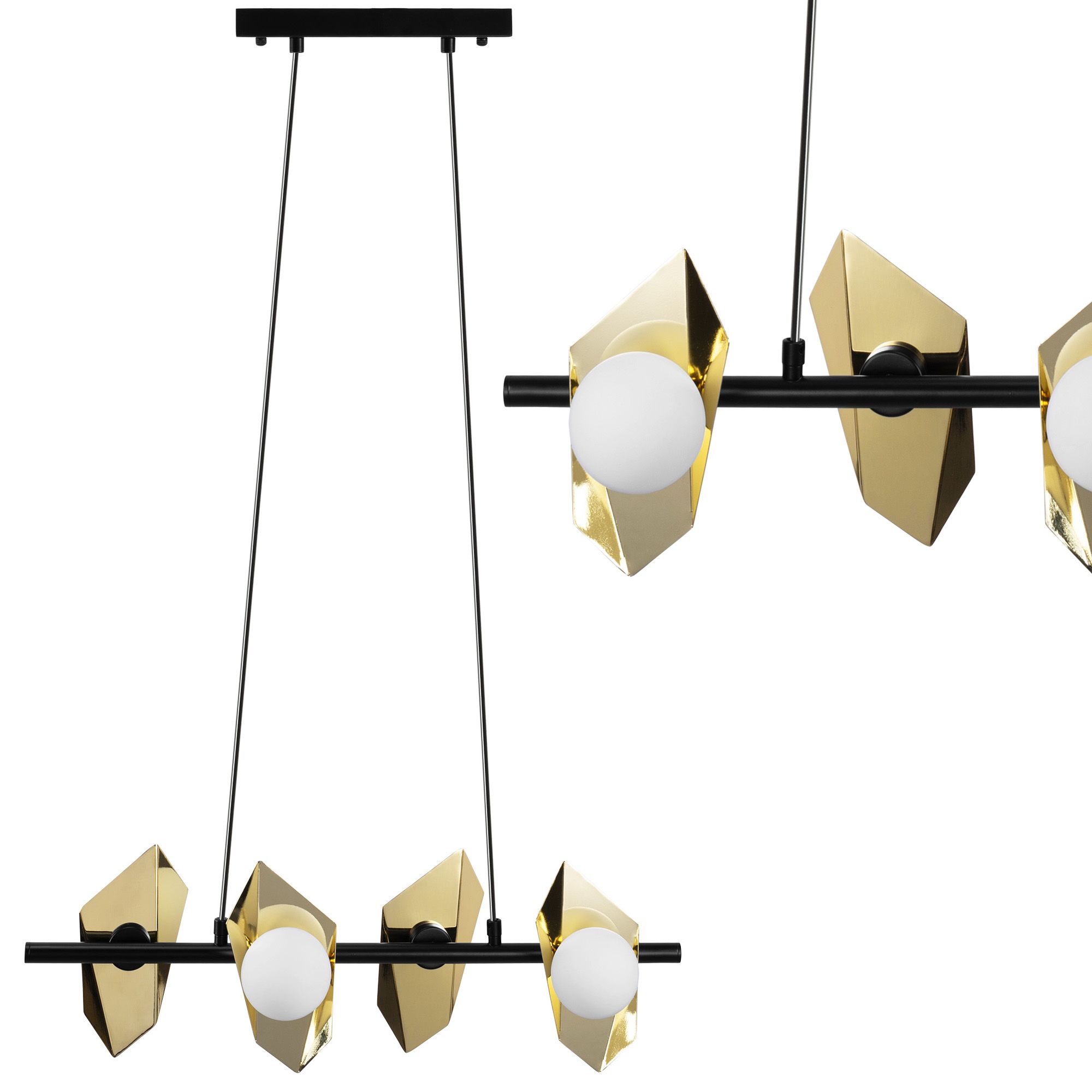 TOOLIGHT hängande taklampa APP1412-CP Svart 61x24x20cm