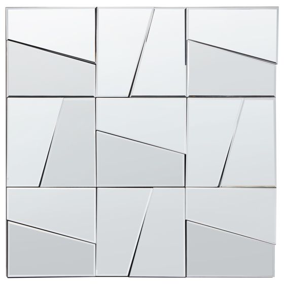 Väggspegel ANCEMONT 80 cm 80 cm Silver