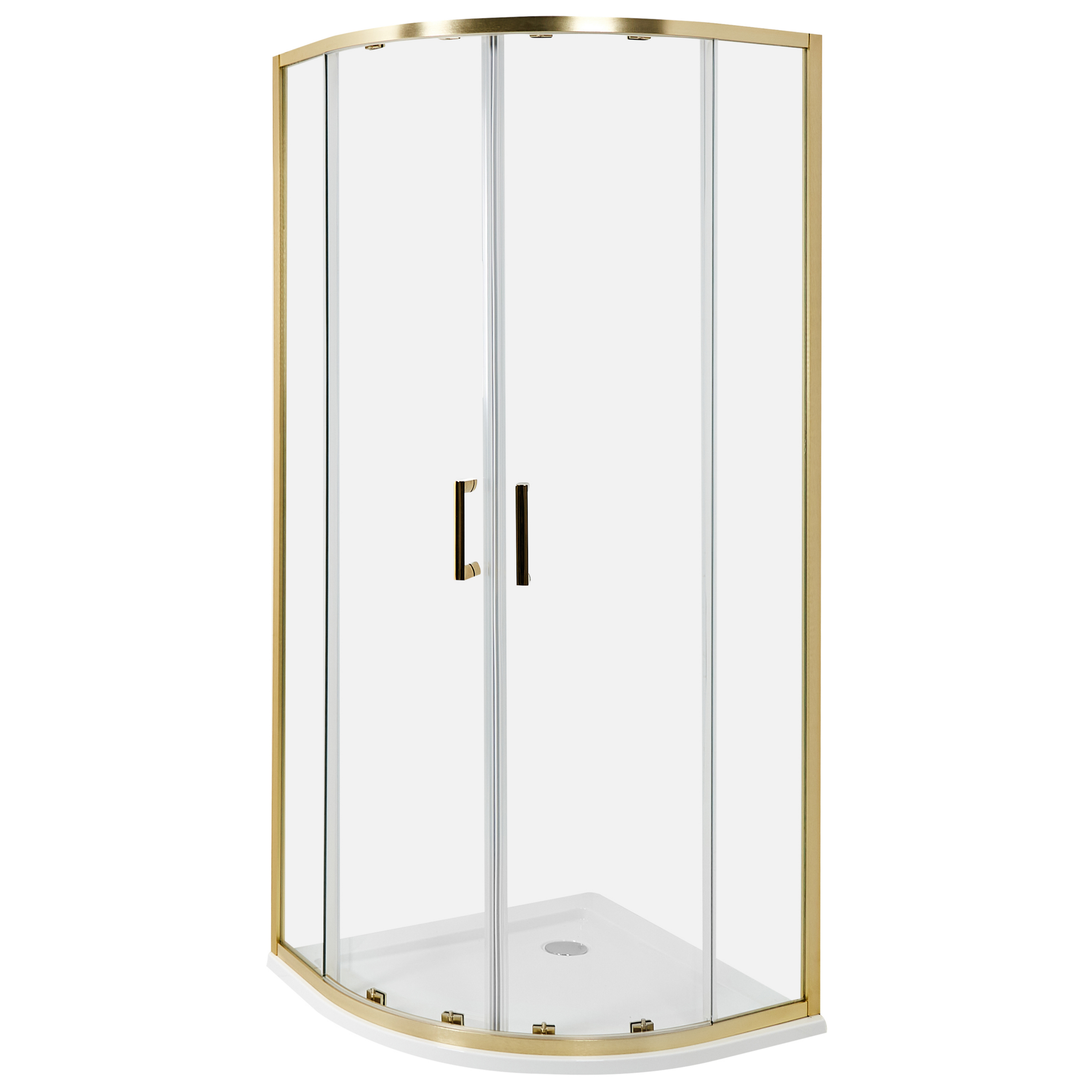Duschväggar JUKATAN 800 x 800 x 1850 mm Guld