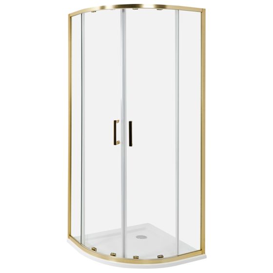 Duschväggar JUKATAN 800 x 800 x 1850 mm Guld