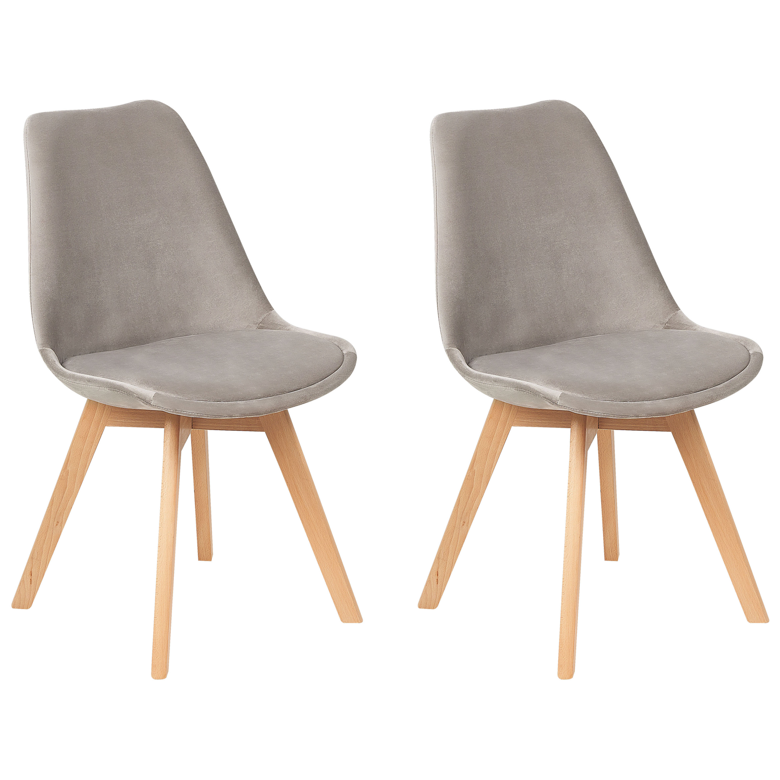Set med 2 matstolar DAKOTA II Sammet Taupe