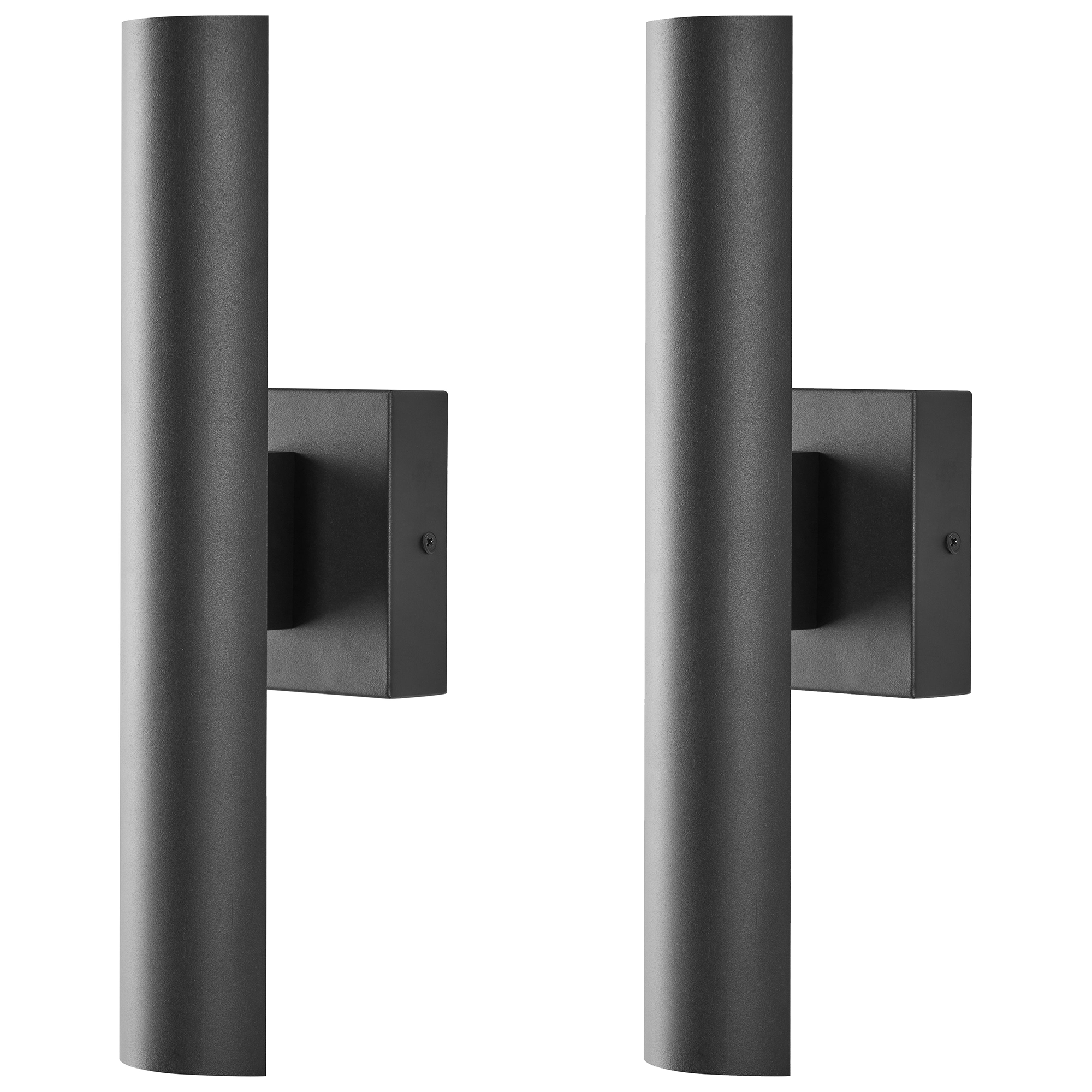 Set med 2 LED-vägglampor för utomhusbruk KOROS Svart